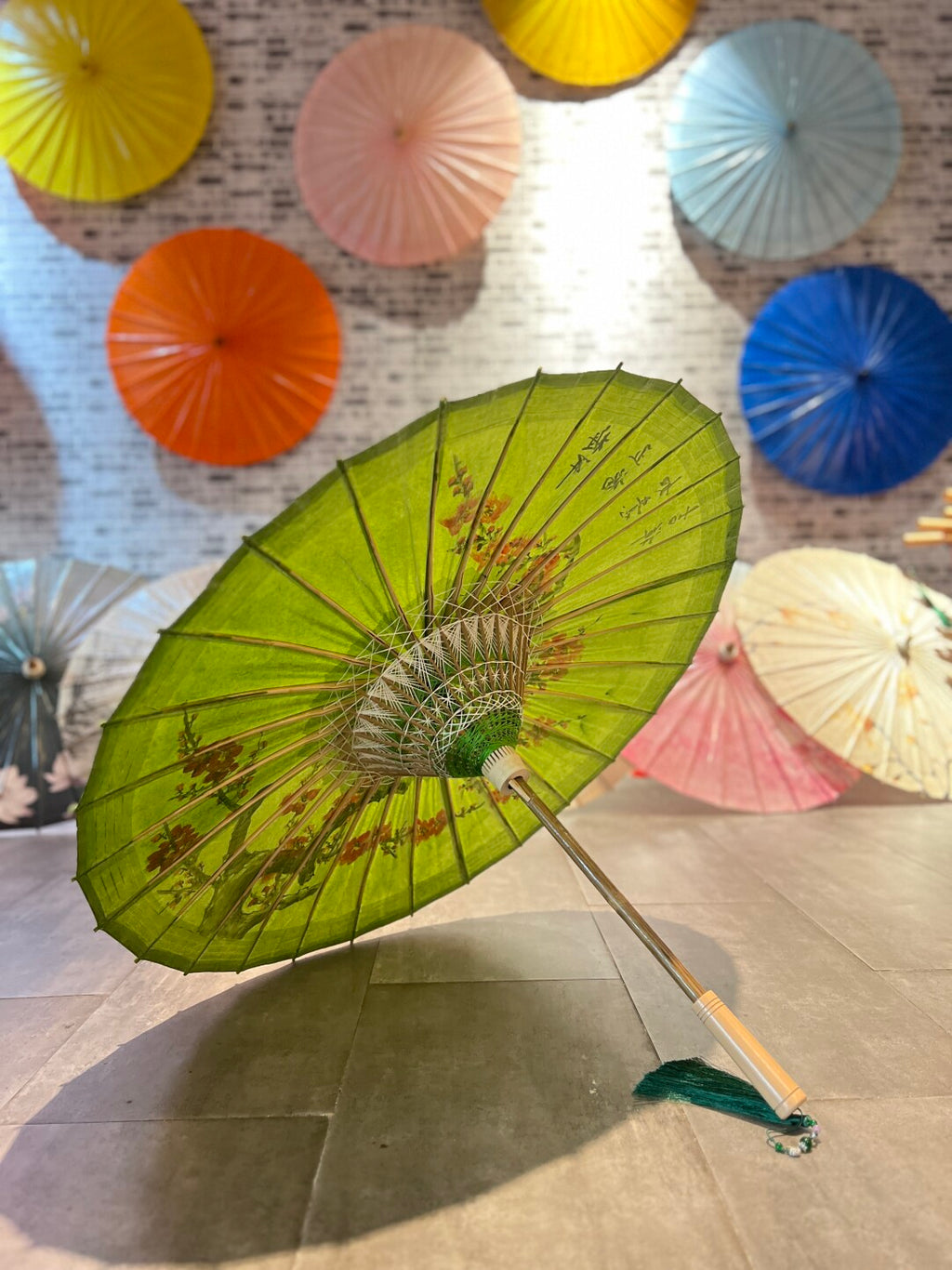 hand drawn,Green Grain Red Plum Blossom