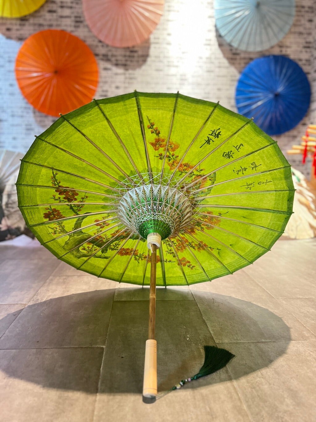 hand drawn,Green Grain Red Plum Blossom