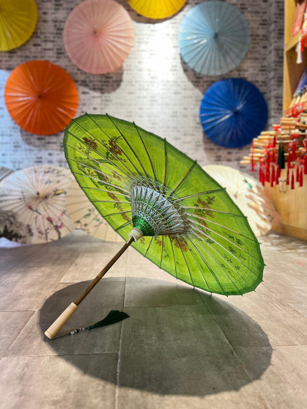 hand drawn,Green Grain Red Plum Blossom